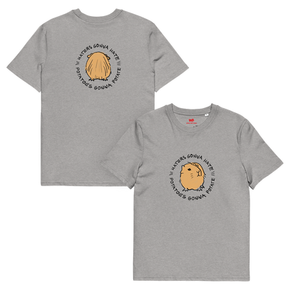 GUINEA PIG Unisex organic cotton t-shirt "Haters gonna hate, potatoes gonna potate"