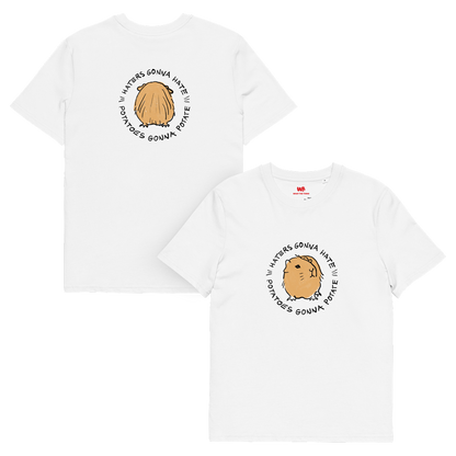 GUINEA PIG Unisex organic cotton t-shirt "Haters gonna hate, potatoes gonna potate"