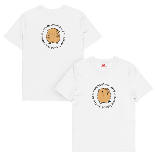 GUINEA PIG Unisex organic cotton t-shirt "Haters gonna hate, potatoes gonna potate"